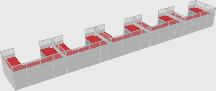 Cabine en u