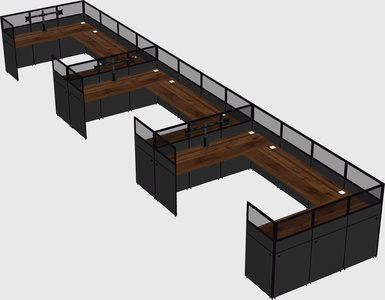 U-shaped cubicle