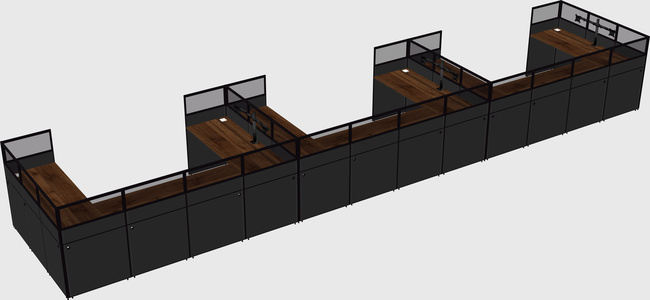 U-shaped cubicle