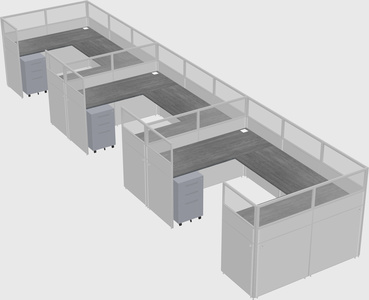 U-shaped cubicle