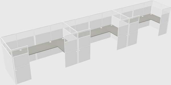 U-shaped cubicle