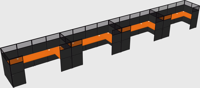 U-shaped cubicle