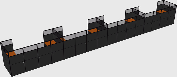 U-shaped cubicle