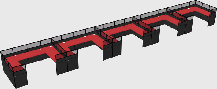 U-shaped cubicle