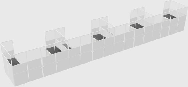 U-shaped cubicle