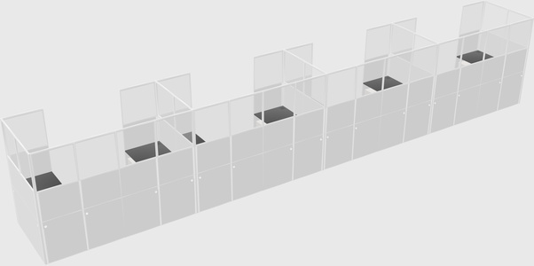 U-shaped cubicle