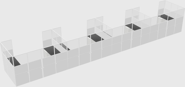 U-shaped cubicle