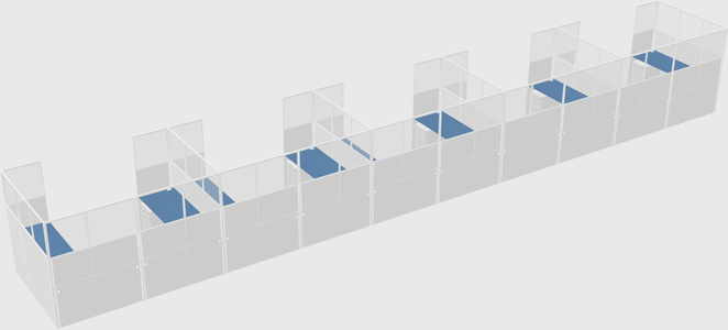 U-shaped cubicle