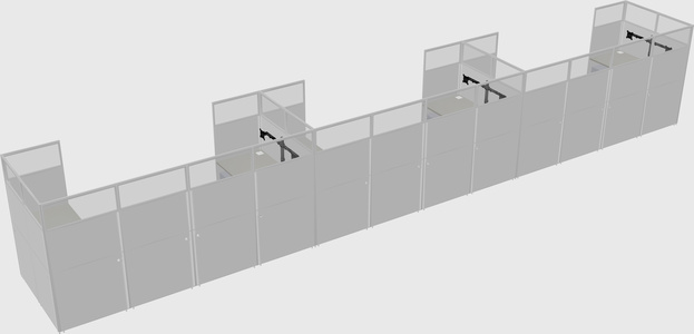 U-shaped cubicle