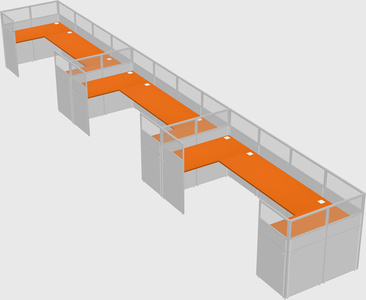 U-shaped cubicle