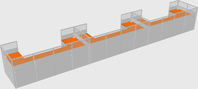 U-shaped cubicle
