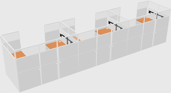 U-shaped cubicle