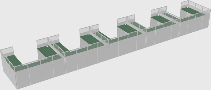 Cabine en u