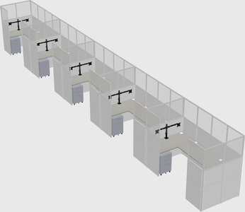 U-shaped cubicle