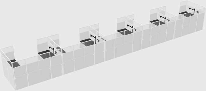 U-shaped cubicle
