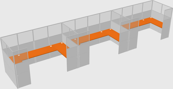 U-shaped cubicle