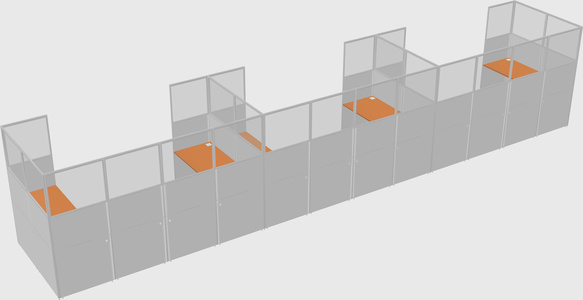 U-shaped cubicle