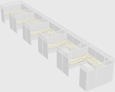 Cabine en u