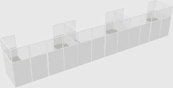 U-shaped cubicle