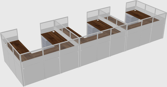 U-shaped cubicle