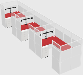 U-shaped cubicle