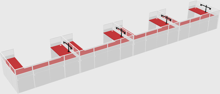 U-shaped cubicle