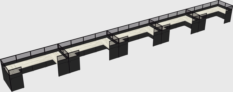 U-shaped cubicle