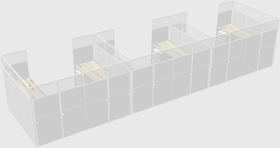 Cabine en u