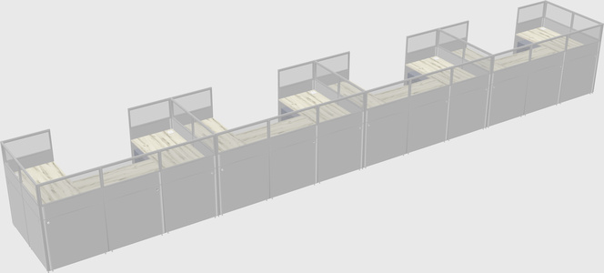 U-shaped cubicle