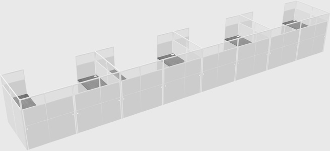 U-shaped cubicle