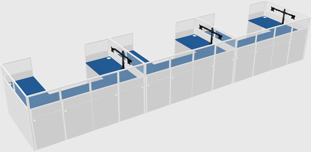U-shaped cubicle