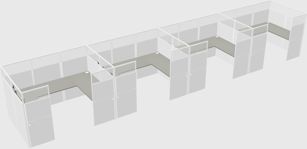 U-shaped cubicle