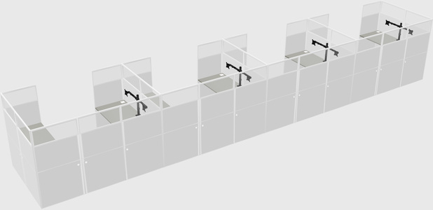 U-shaped cubicle