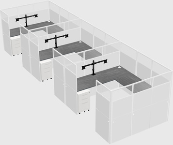 U-shaped cubicle