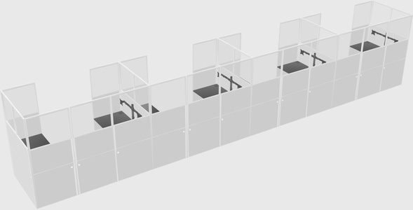 U-shaped cubicle