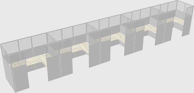 U-shaped cubicle