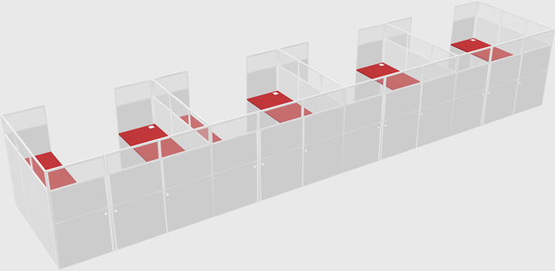 U-shaped cubicle