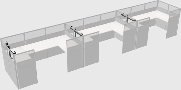 U-shaped cubicle