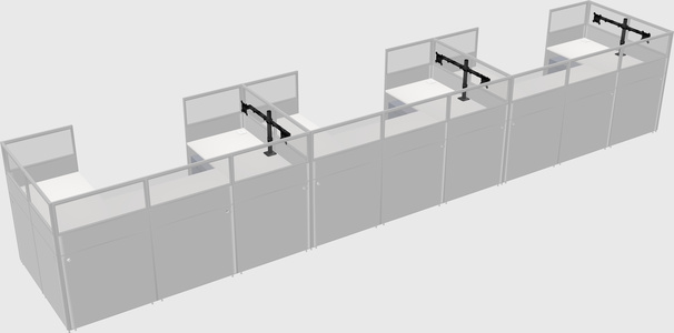 U-shaped cubicle