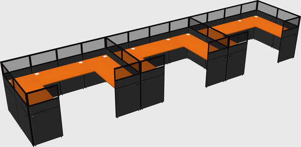 U-shaped cubicle