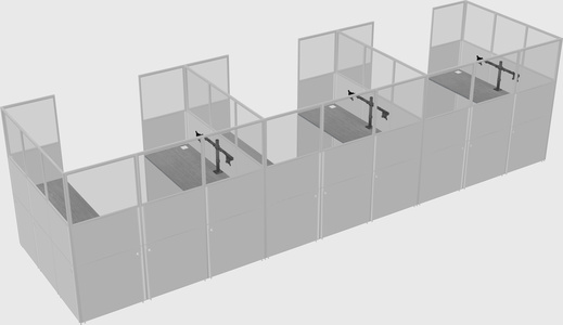 U-shaped cubicle