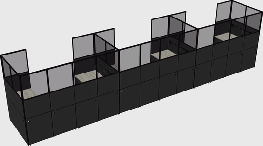 U-shaped cubicle