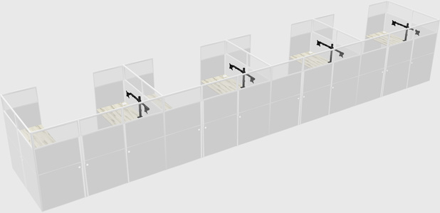 U-shaped cubicle