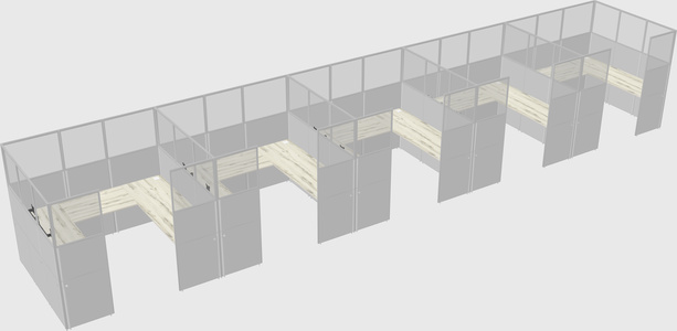 Cabine en u