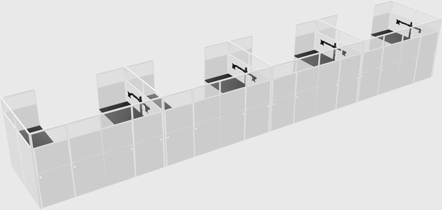 U-shaped cubicle