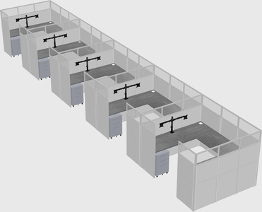 U-shaped cubicle