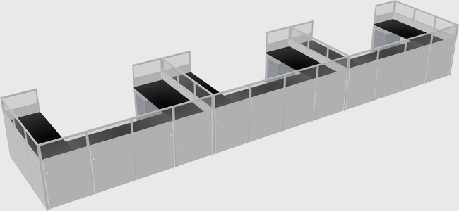 U-shaped cubicle