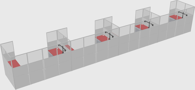 U-shaped cubicle
