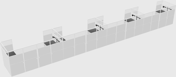 U-shaped cubicle