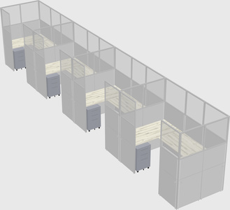 U-shaped cubicle